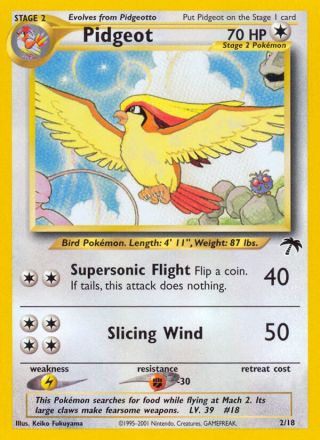 Pidgeot 2/18 — Southern Islands Pokémon card