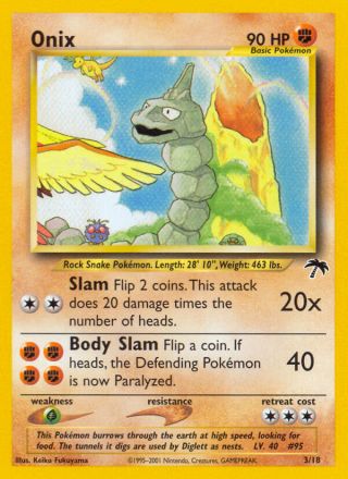 Onix 3/18 — Southern Islands Pokémon card