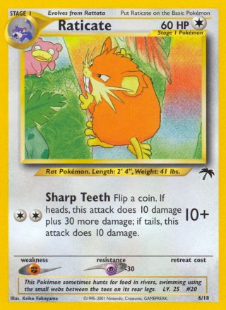 Raticate 6/18 — Southern Islands Pokémon card