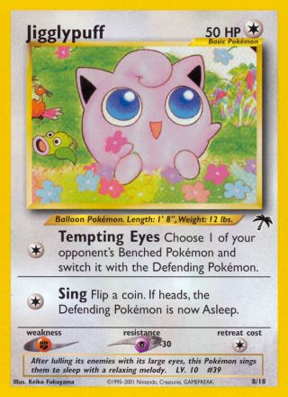 Jigglypuff 8/18 — Southern Islands Pokémon card