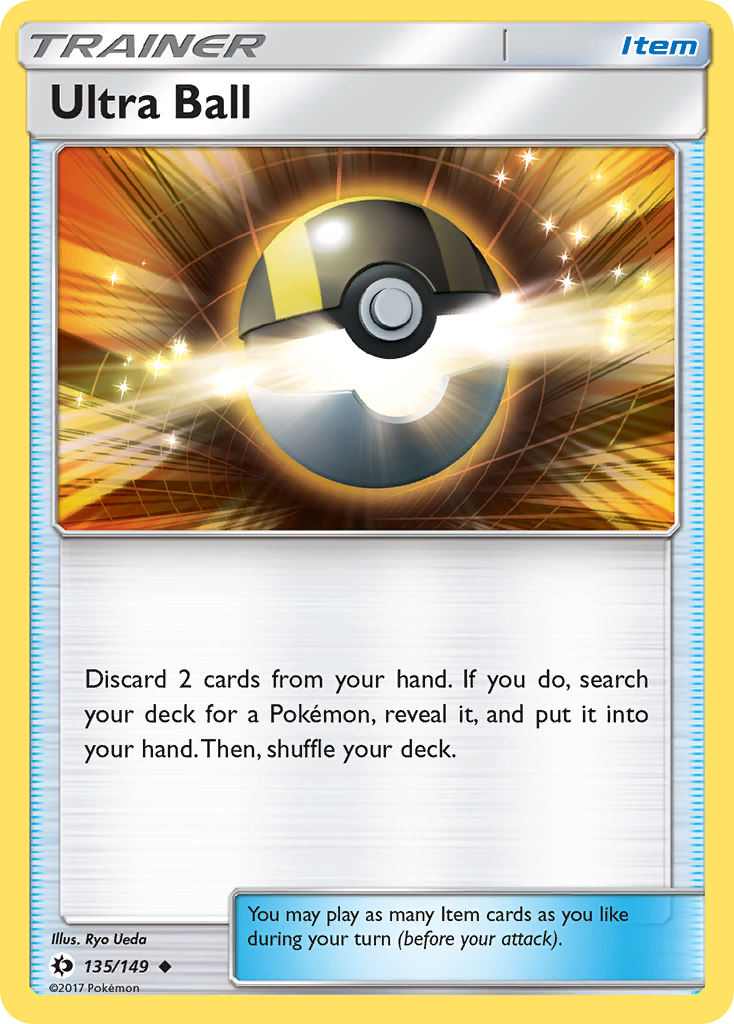 Ultra Ball 135/149 — Sun & Moon Pokémon card