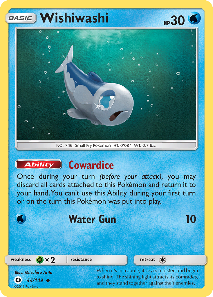 Wishiwashi 44/149 — Sun & Moon Pokémon card
