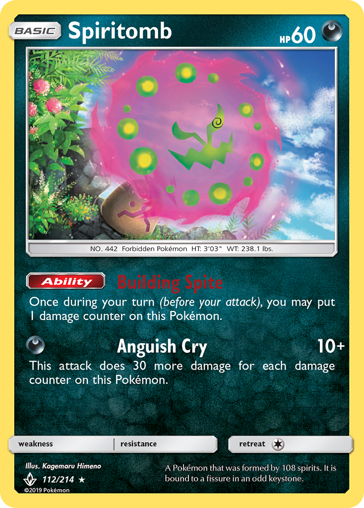 Spiritomb 112/214 — Unbroken Bonds Pokémon card