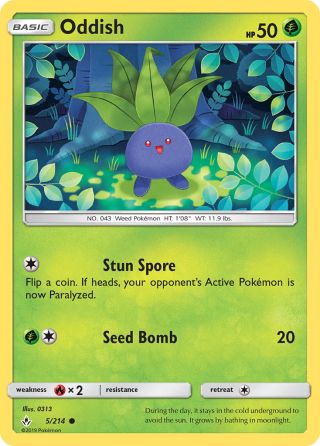 Oddish 5/214 — Unbroken Bonds Pokémon card