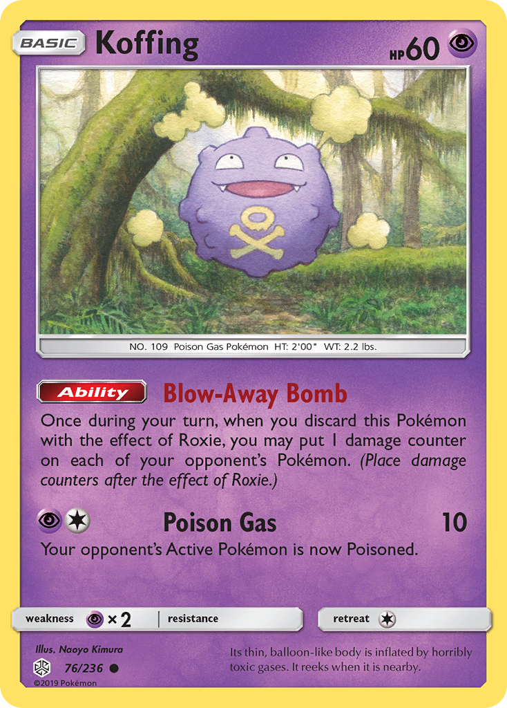 Koffing 76/236 — Cosmic Eclipse Pokémon card