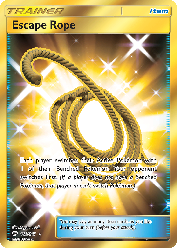 Escape Rope 163/147 — Burning Shadows Pokémon card