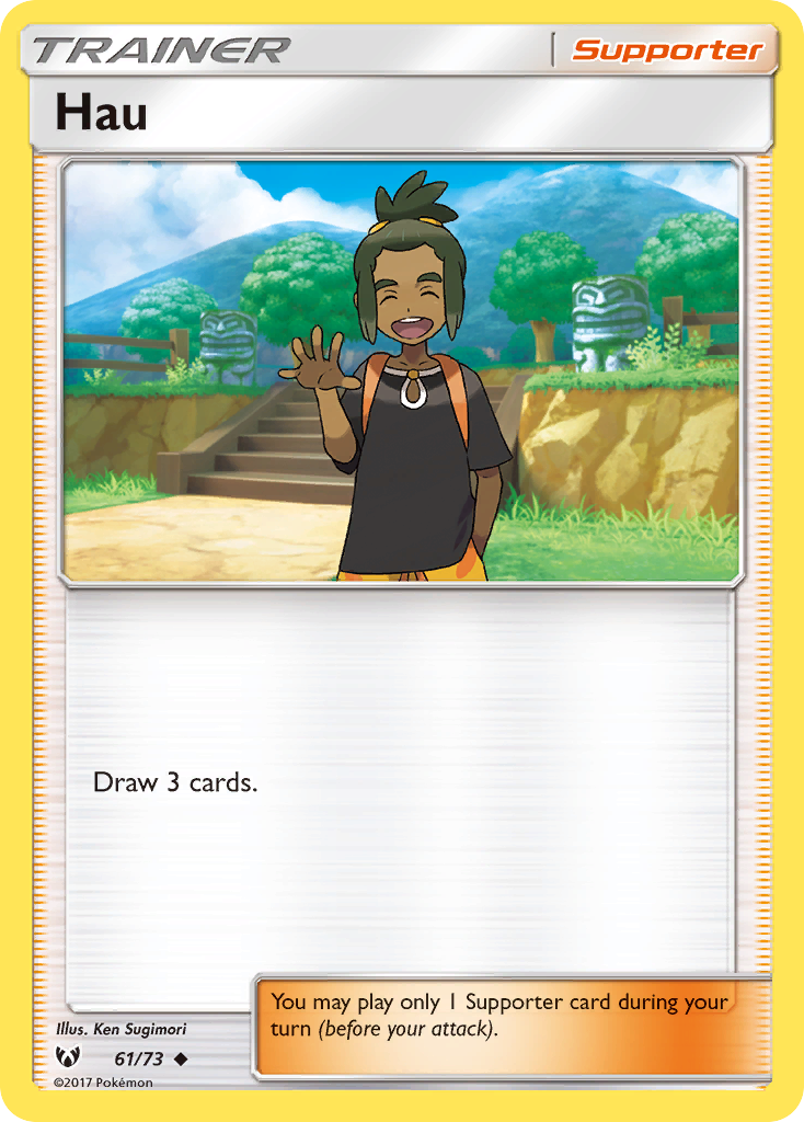 Hau 61/73 — Shining Legends Pokémon card