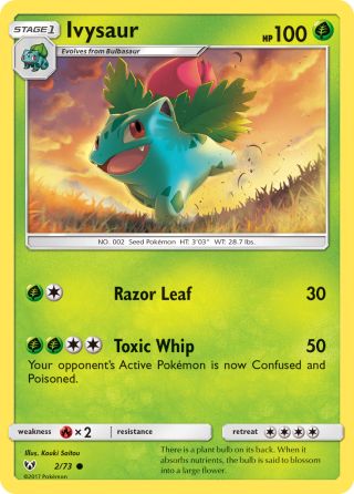 Ivysaur 2/73 — Shining Legends Pokémon card