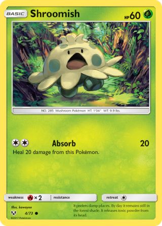 Shroomish 4/73 — Shining Legends Pokémon card
