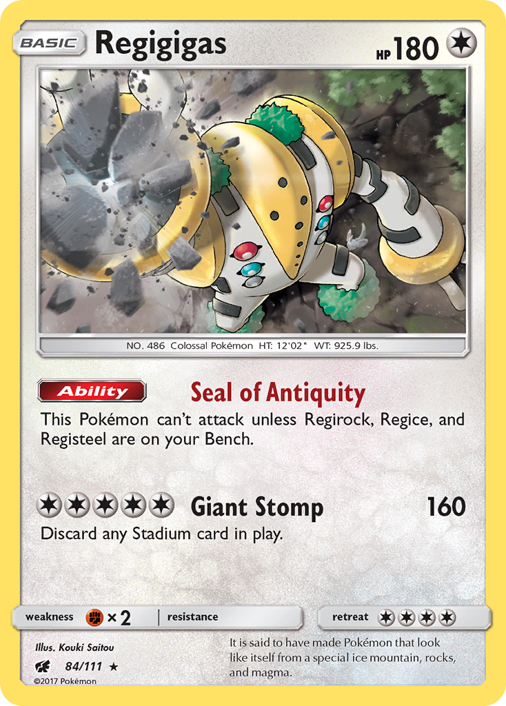 Regigigas 84/111 — Crimson Invasion Pokémon card