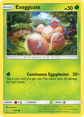 Exeggcute 1/156 — Ultra Prism Pokémon card