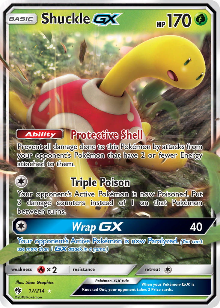 Shuckle-GX 17/214 — Lost Thunder Pokémon card