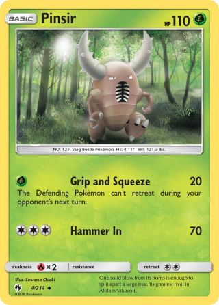 Pinsir 4/214 — Lost Thunder Pokémon card