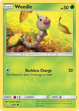 Weedle 3/181 — Team Up Pokémon card
