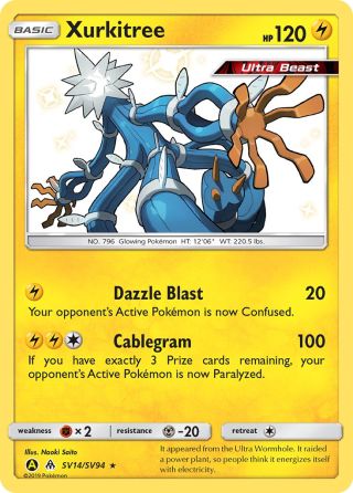 Xurkitree SV14/94 — Hidden Fates Shiny Vault Pokémon card