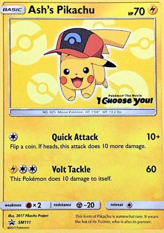 Ash's Pikachu SM111/248 — SM Black Star Promos Pokémon card