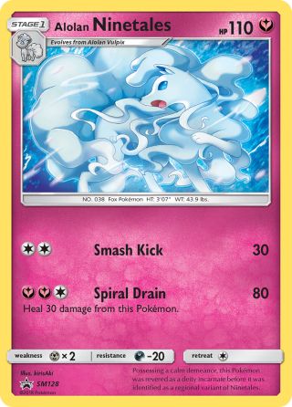 Alolan Ninetales SM128/248 — SM Black Star Promos Pokémon card