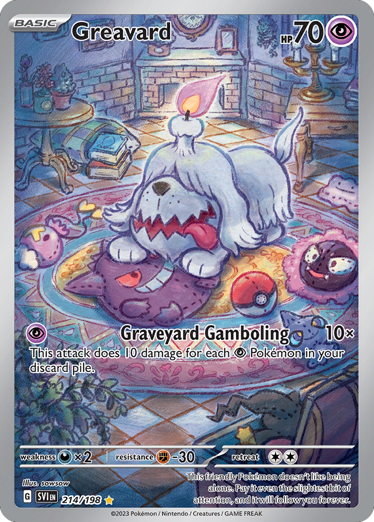 Greavard 214/198 — Scarlet & Violet Pokémon card
