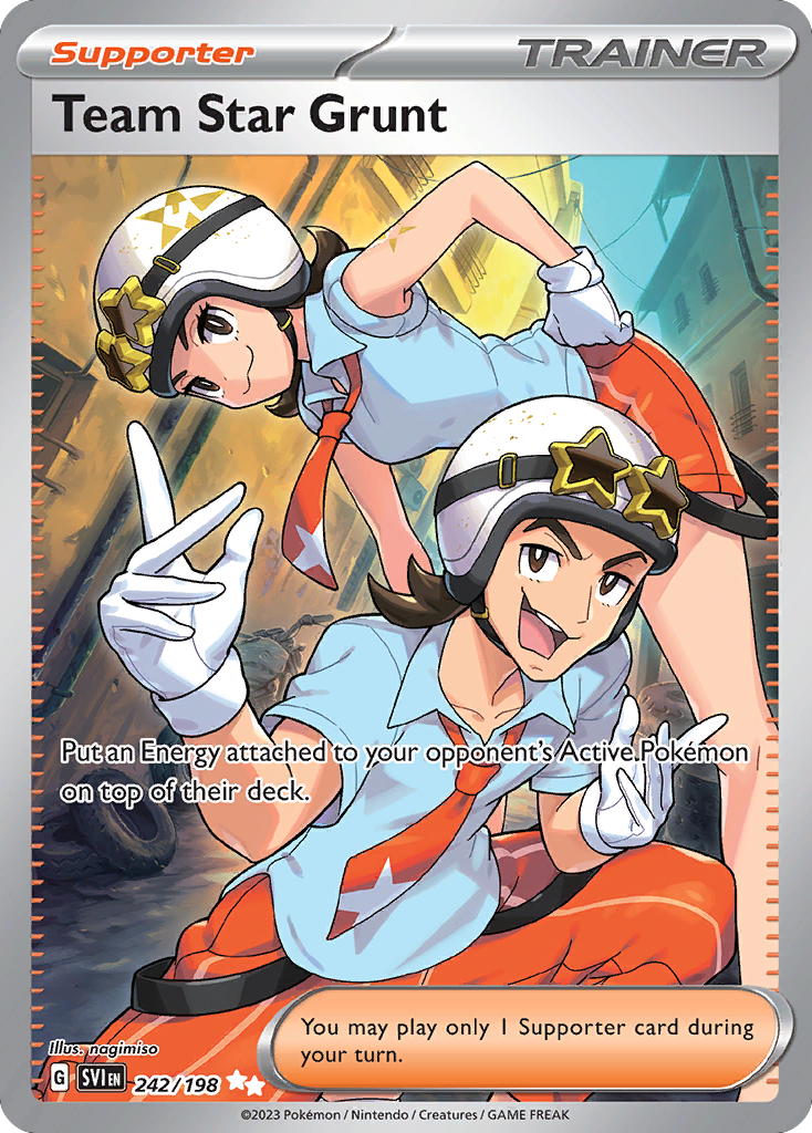 Team Star Grunt 242/198 — Scarlet & Violet Pokémon card