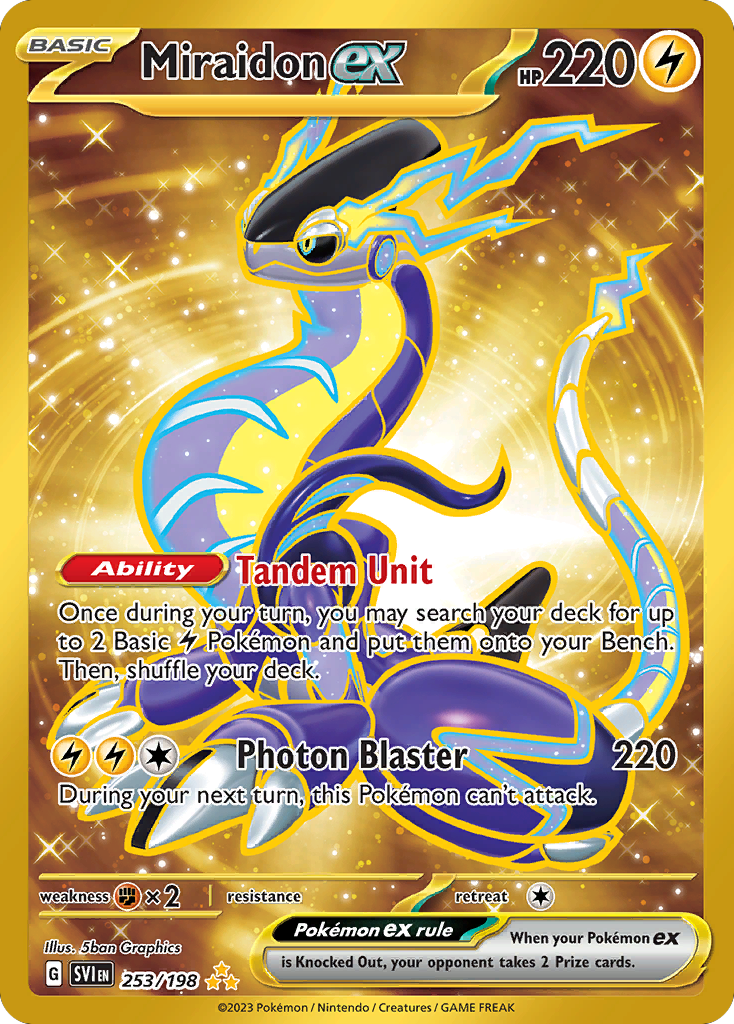Miraidon ex 253/198 — Scarlet & Violet Pokémon card