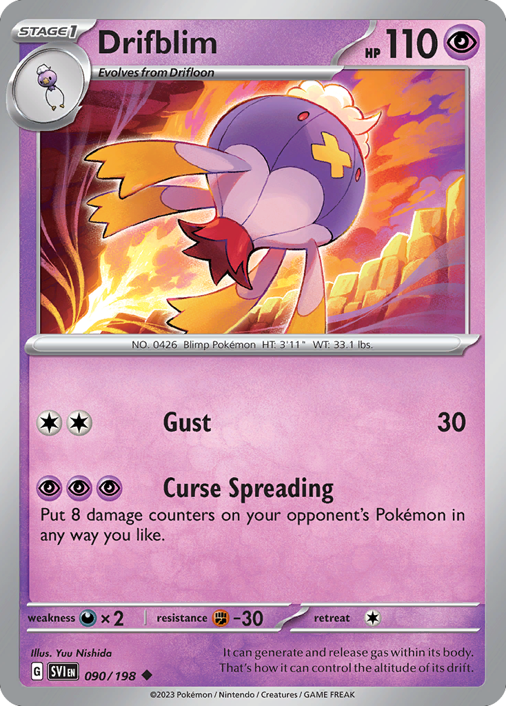 Drifblim 90/198 — Scarlet & Violet Pokémon card
