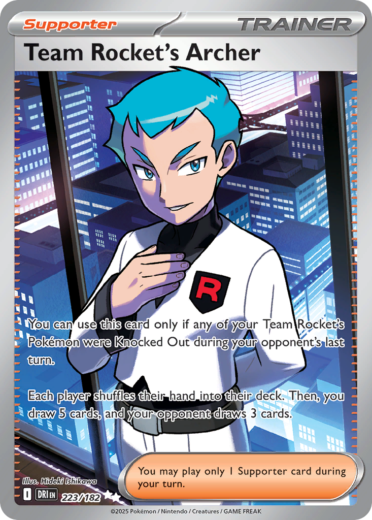 Team Rocket's Archer 223/182 — Destined Rivals Pokémon card