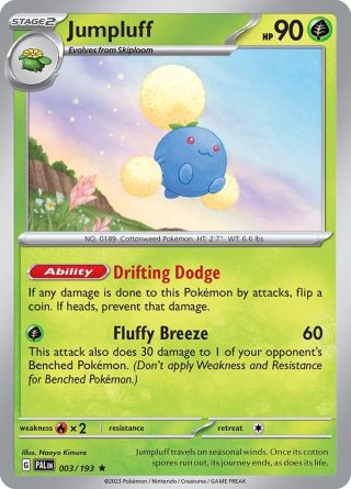 Jumpluff 3/193 — Paldea Evolved Pokémon card