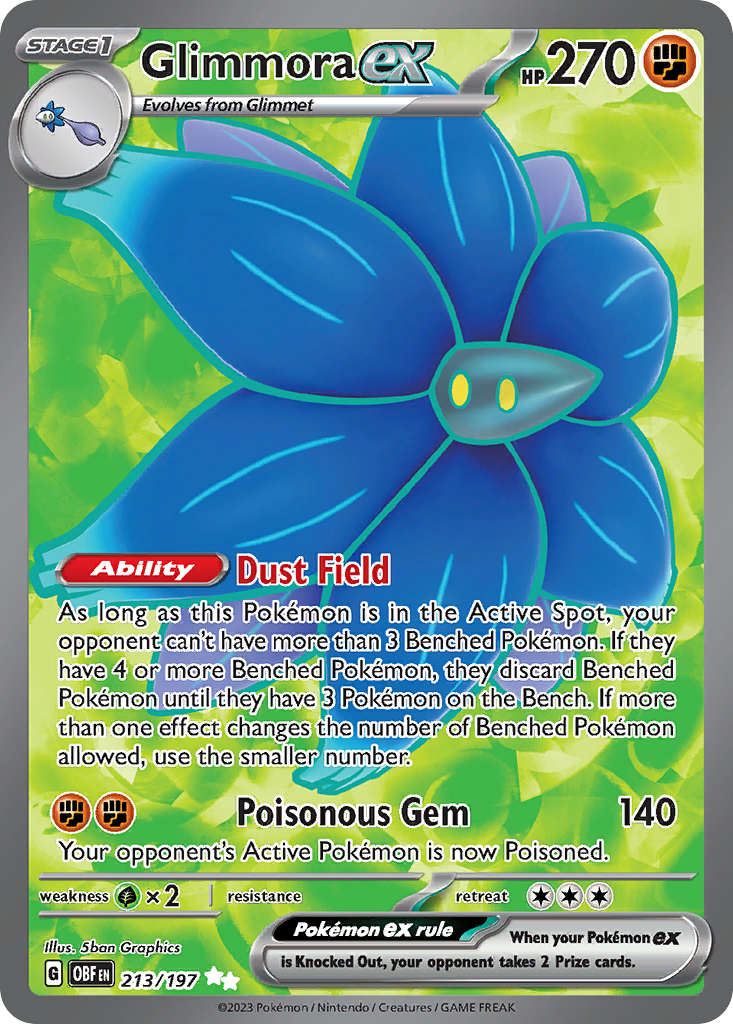 Glimmora ex 213/197 — Obsidian Flames Pokémon card