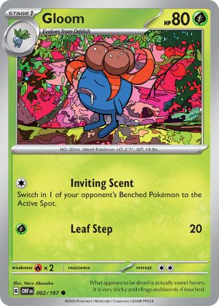 Gloom 2/197 — Obsidian Flames Pokémon card