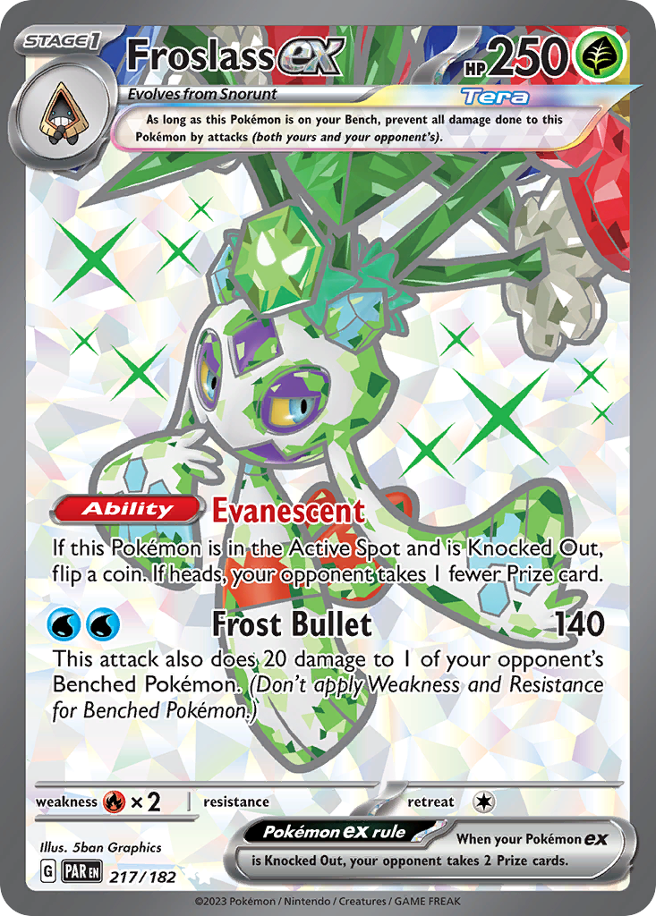 Froslass ex 217/182 — Paradox Rift Pokémon card