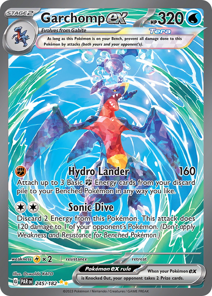 Garchomp ex 245/182 — Paradox Rift Pokémon card