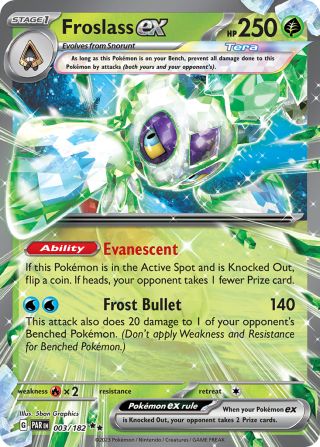 Froslass ex 3/182 — Paradox Rift Pokémon card