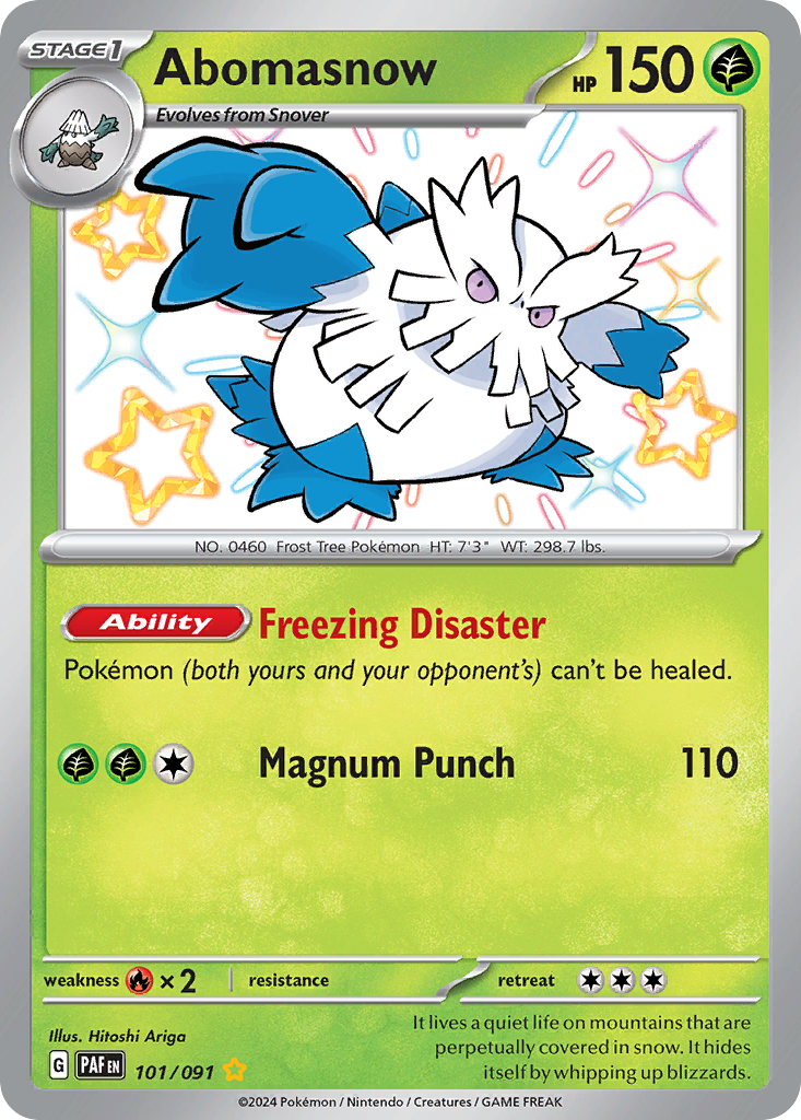 Abomasnow 101/91 — Paldean Fates Pokémon card