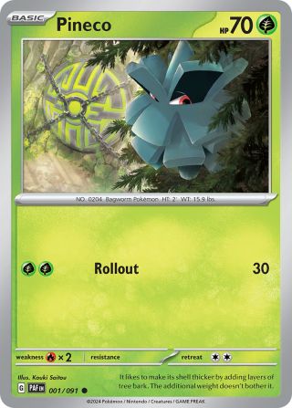 Pineco 1/91 — Paldean Fates Pokémon card
