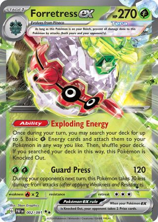 Forretress ex 2/91 — Paldean Fates Pokémon card