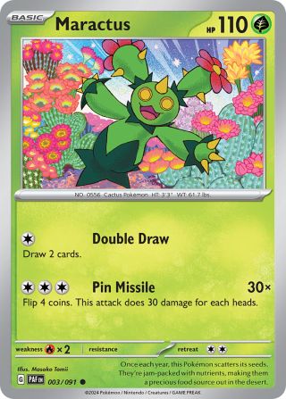 Maractus 3/91 — Paldean Fates Pokémon card