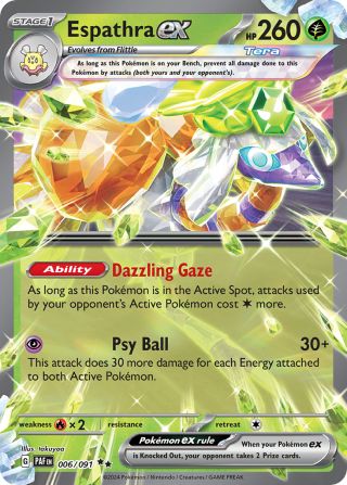Espathra ex 6/91 — Paldean Fates Pokémon card