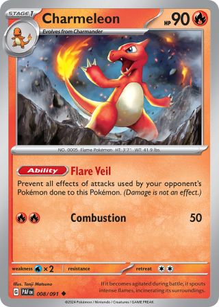 Charmeleon 8/91 — Paldean Fates Pokémon card