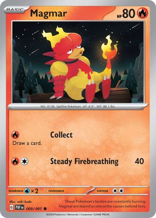 Magmar 9/91 — Paldean Fates Pokémon card