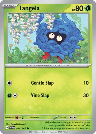 Tangela 1/167 — Twilight Masquerade Pokémon card