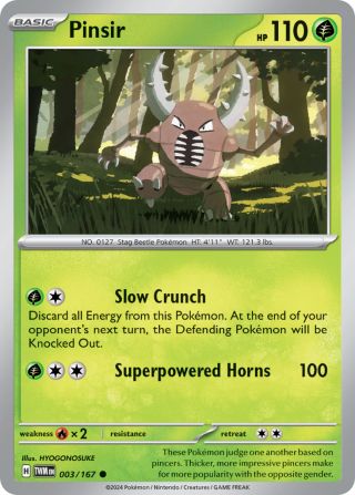 Pinsir 3/167 — Twilight Masquerade Pokémon card