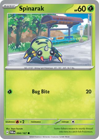 Spinarak 4/167 — Twilight Masquerade Pokémon card