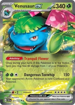 Venusaur ex 1/142 — Stellar Crown Pokémon card
