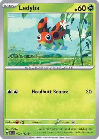 Ledyba 2/142 — Stellar Crown Pokémon card