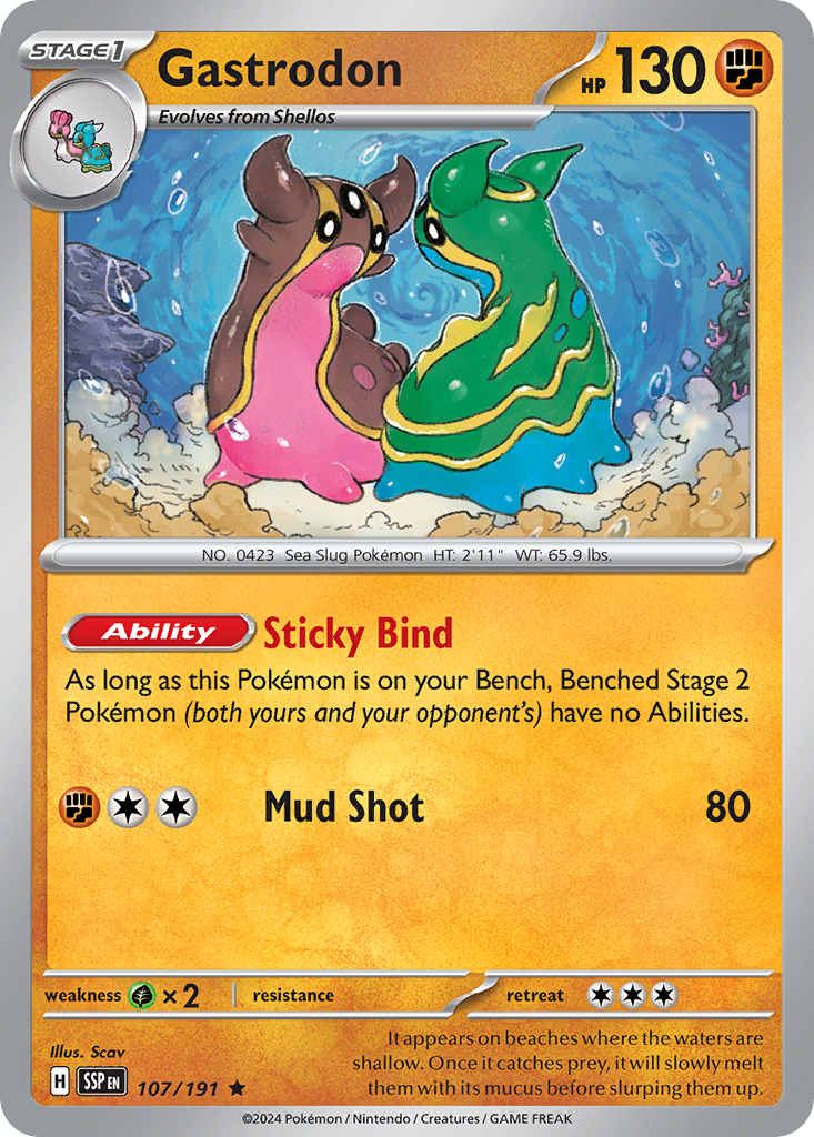 Gastrodon 107/191 — Surging Sparks Pokémon card