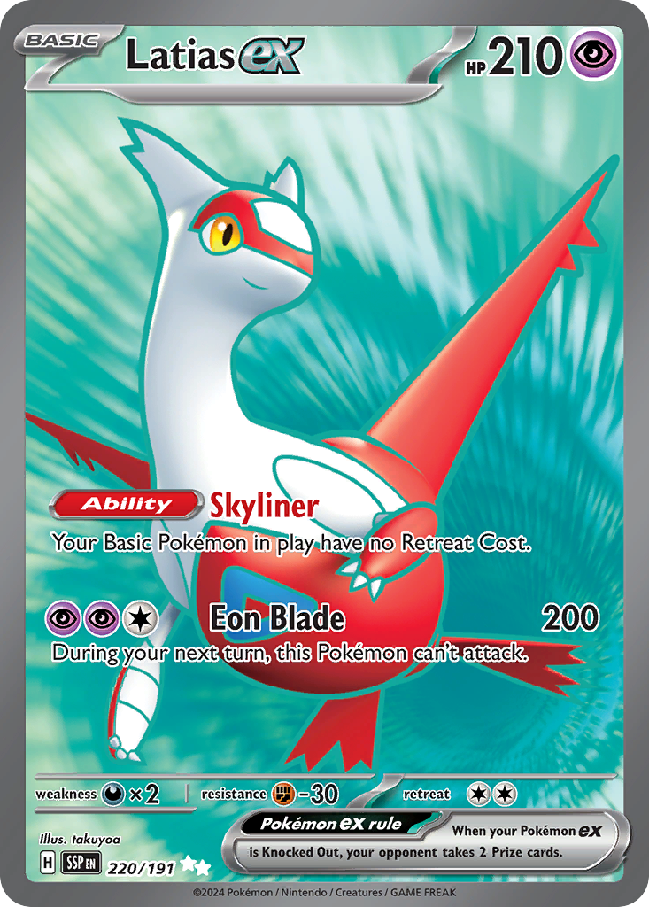 Latias ex 220/191 — Surging Sparks Pokémon card