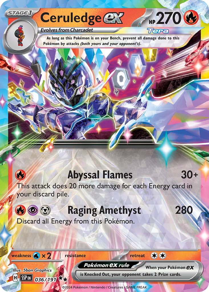 Ceruledge ex 36/191 — Surging Sparks Pokémon card