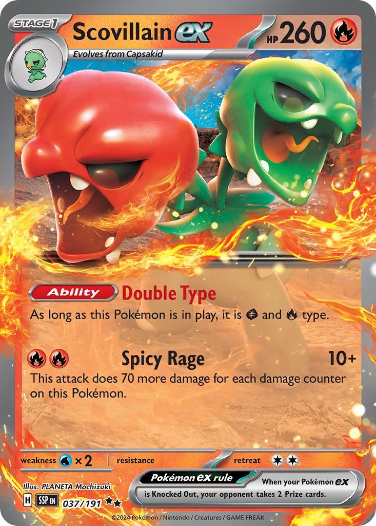 Scovillain ex 37/191 — Surging Sparks Pokémon card