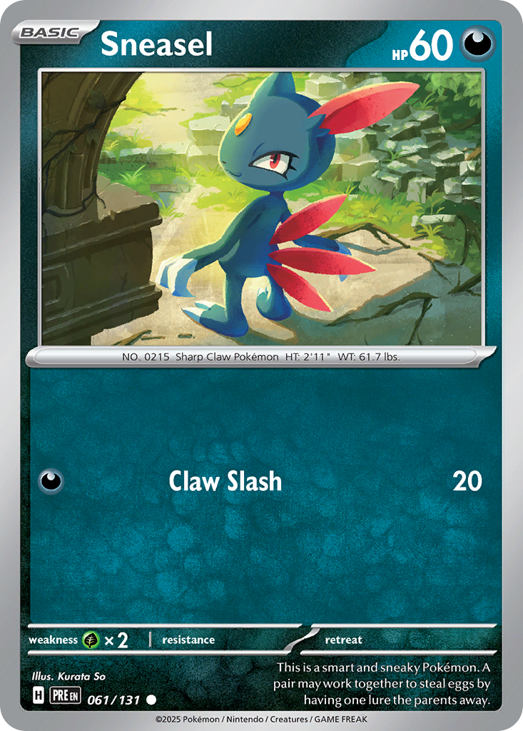 Sneasel 61/131 — Prismatic Evolutions Pokémon card