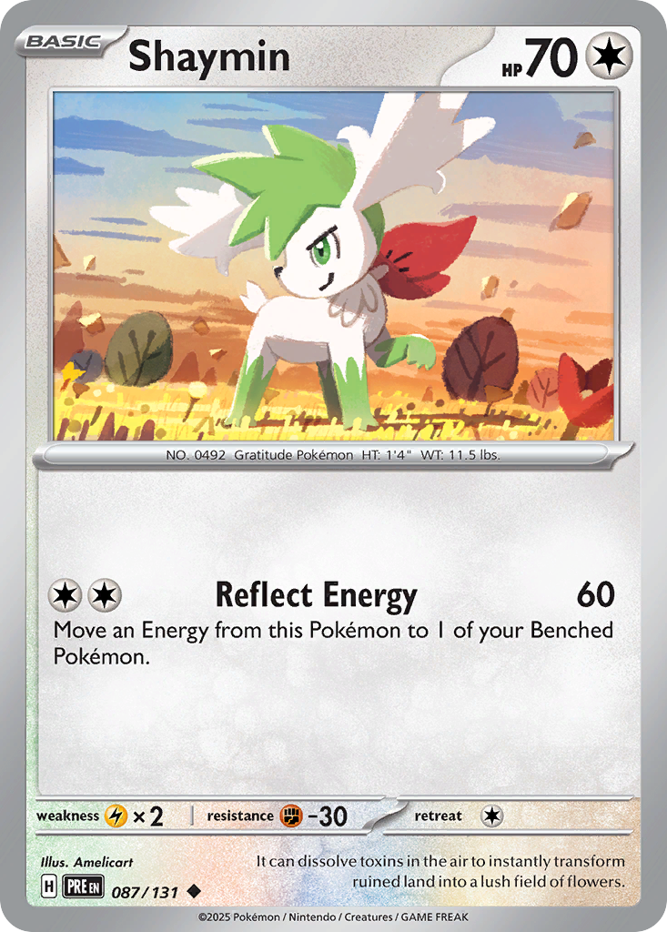 Shaymin 87/131 — Prismatic Evolutions Pokémon card